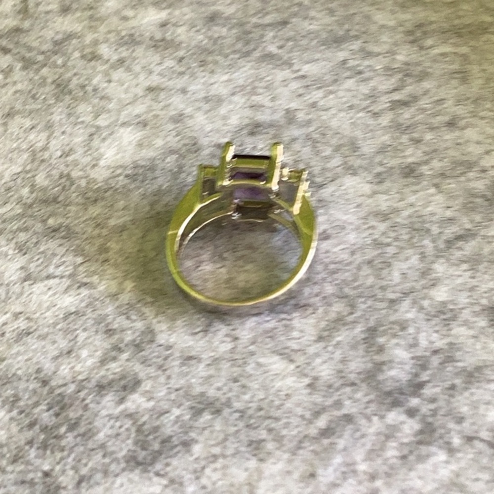 Silver Ring with Purple Gemstone - Picture 6 of 8